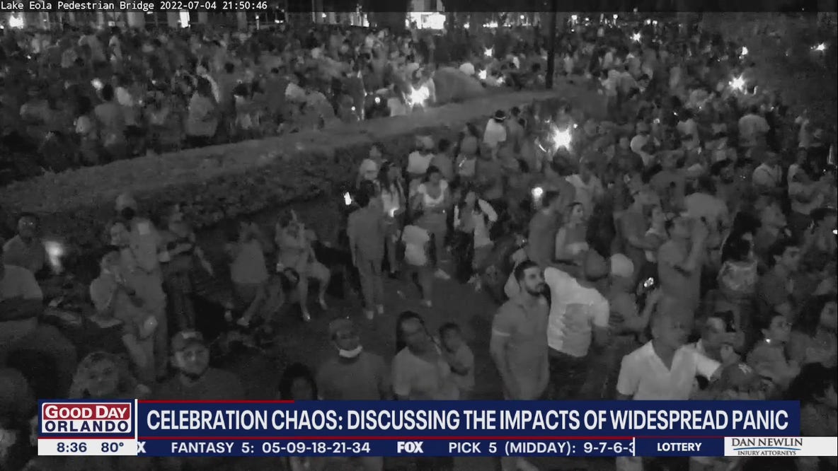 Chaos at Orlando fireworks show: Discussing the impacts of widespread panic